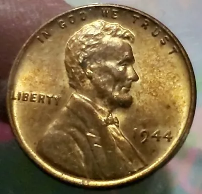 1944 D  Choice Uncirculated RD - Lincoln Wheat Cent. ~ • $5