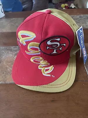 San Francisco 49ers Snapback Hat Vintage Logo 7 Red Gold 90s Team NFL • $60