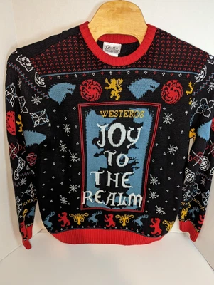 $35 • Buy Ugly Christmas Sweater XXL Game Of Thrones Men  JOY TO THE REALM  HBO Licensed