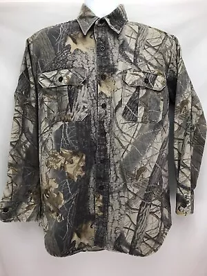 Walls Realtree Hardwoods Mens Medium Camouflage Hunting  Button Up Twill Shirt • $26.75