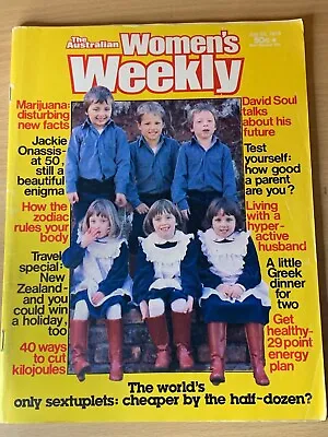 The Australian Women's Weekly Magazine July 25 1979 Sextuplets Jackie Onassis 50 • $22.99