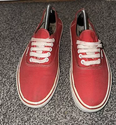 Vans Red  Boat/Deck Shoes Size UK8 • £17.51