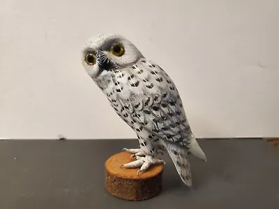 Snowy Owl Hand Carved Hand Painted Wood Figurine John J Madison Co 4.5  • $39.79