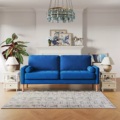 3 Seater Upholstered Sofa Couch Loveseat Sofa Modern Living Room Sofa Blue • $254.99