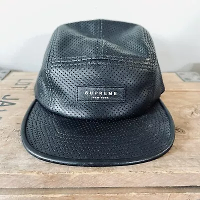 Supreme Perforated Leather 5 Panel Hat • $50