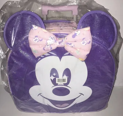 New Disney Store Minnie Mouse Luggage Kids Suitcase Overnight Bag • $82