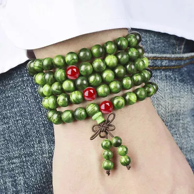 Sandalwood Bracelet 108 Buddhist Meditation Bead Bracelet Prayer Malas Necklace • $6.79