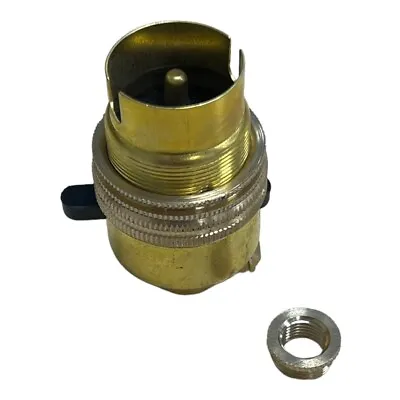 £6.85 • Buy Jeani Brass Lamp Holder Switched Bayonet BC Bulb Holder 1/2  & 3/8  Reducer