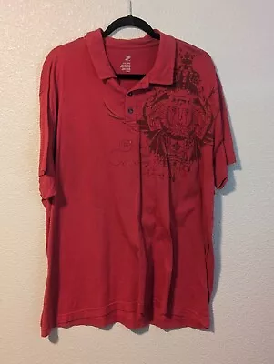 J Ferrar Polo Shirt Mens Size XXL Pullover Short Sleeve Collared Color Red • $7.99