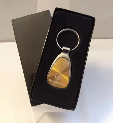 Mercedes Benz Gold Teardrop Keychain Laser Engraved Gift Box Included • $19.98