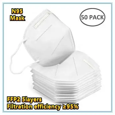 50x N95 KN95 Masks Respirator Face Masks Surgical Reusable Filter Anti Dust • $28.49