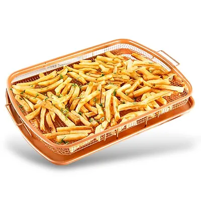 Gotham Steel Medium Air Fryer Tray For Oven With Recipe Book -12.6  X 9.4'' • $19.99
