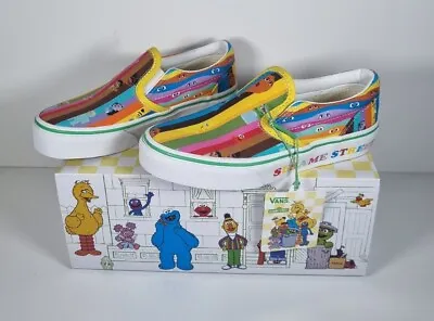 Little Kids' Vans X Sesame Street Uk 13 Classic Slip-On Casual Multicolour | New • £99.99