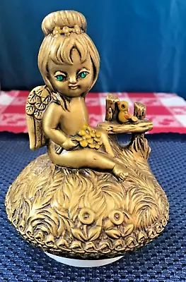 Rare Vintage Mcm Cherub/angel Sankyo Revolving Music Box Japan Rhinestone Eyes • $19.99