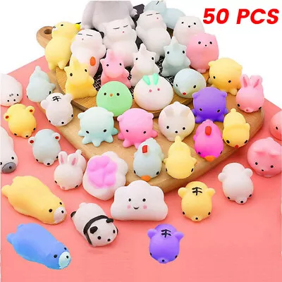 $29.99 • Buy 50PCS Cute Animal Squishies Kawaii Mochi Squeeze Toys Stretch Stress Squishy AU