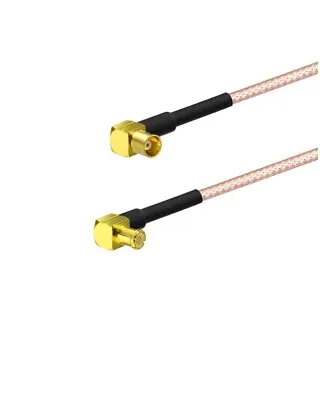 MCX Male To MCX Female Right Angled Pigtail 20cm RG316 Cable • £5.45