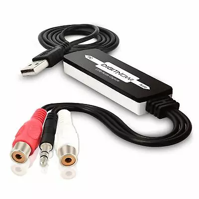 USB Audio Capture Card Grabber For Vinyl Cassette Tapes To Digital MP3 Converter • £15.99