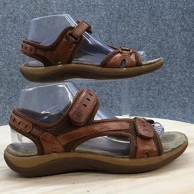 Earth Spirit Sandals Mens 8 Adaila Hiking Stappy 2536216 Brown Leather Hook Loop • $12.15