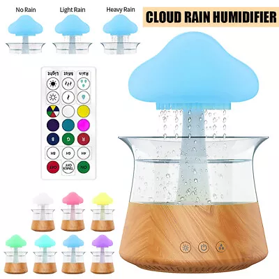 Cloud Humidifier Relaxing Aromatherapy Desk Rain Lamp USB Rain Sound Diffuser UK • £30.99