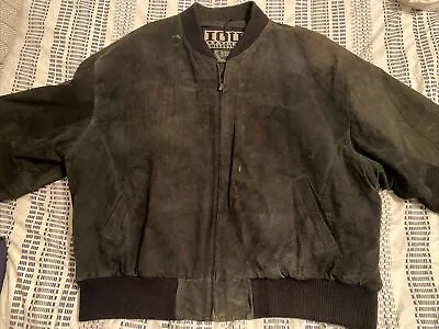 Vintage I.O.U IOU Leather Collection Black Jacket XL EXTRA LARGE • $19.99