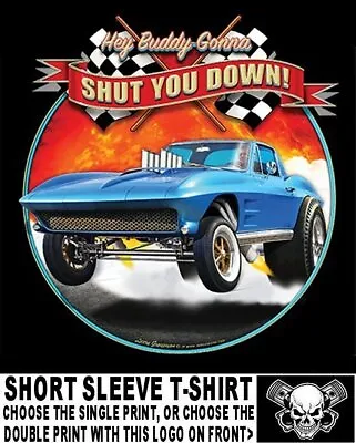 Vintage 1963-67 Old School Outlaw Bad Ass Gasser Drag Race Skull Car T-shirt Ab5 • $28.99
