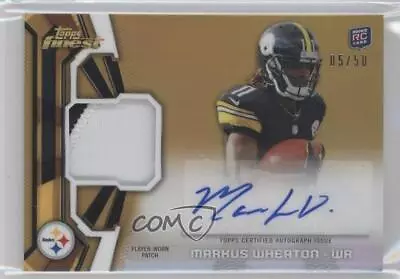 2013 Topps Finest Gold Refractor /50 Markus Wheaton RPA Rookie Patch Auto RC • $14.80