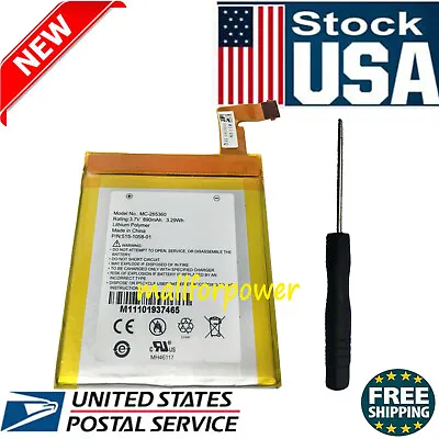 $12.26 • Buy Replacement 750mAh MC-265360 515-1058-01 Battery For Amazon Kindle 4, 4G D01100