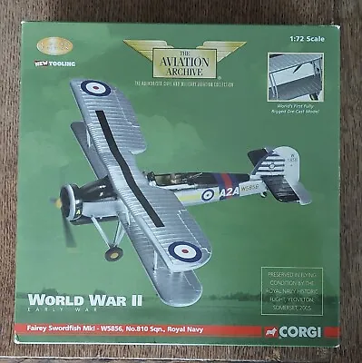 Corgi AA36302 Fairey Swordfish Mk.I W585 RNFAA No. 810 NAS HMS Ark Royal 1939 • £47.99