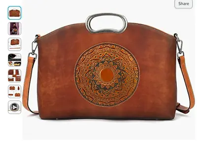 Genuine Leather Handbags For Women Organizer Crossbody Bag Large Satchel Vintag • $49.99