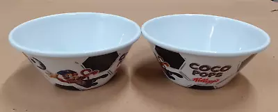£6.25 • Buy 2 X Kelloggs Coco Pops Plastic Cereal Bowls Football Themed Bowl