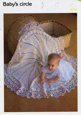 Baby's Circle Afghan Crochet Pattern • $1