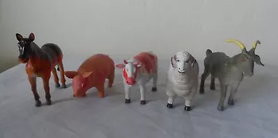 £14.99 • Buy Large 13cm Farm Animals Horse Goat Sheep Pig Cow Pig Plastic Realistic VGC Toys