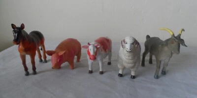 £14.99 • Buy Large 13cm Farm Animals Horse Goat Sheep Pig Cow Pig Plastic Realistic VGC Toys