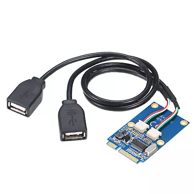 1Pcs Mini PCI-E PCI Express To 5 Pin Dual USB 2.0 Adapter Riser Expansion Card • $9.08