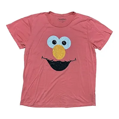 Lauren Moshi Wolf Crystal Elmo Sesame Street T Shirt Size Large MSRP 121.00 • $59.97