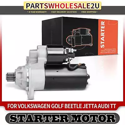 $77.99 • Buy Starter Motor For VW Beetle Jetta Golf Audi TT Quattro 2.0 KW 12 Volts CCW 10T