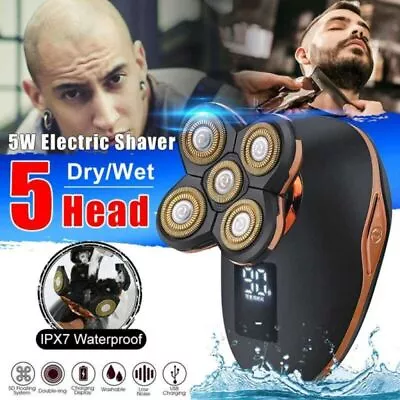 5in1 Electric Razor Shaver Waterproof 4D Cordless Trimmer Bald Head Rechargeable • $29.99