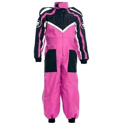 Bonz Mx PINK Kids Junior Suit Overall Cub Motocross Race Kart Quad Bike Buggy   • £29.99