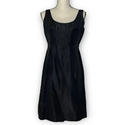 J. Crew Black 100% Silk Taffeta Clementine Dress Sleeveless Women’s Size 8 • $20