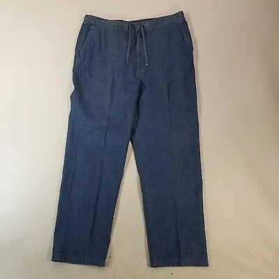 Scandia Woods Jogger Pants Jeans Men's XL Extra Large Blue Comfort Waist Lounge • $24.47