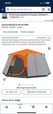 Colman 6-8 Person Tent • £55