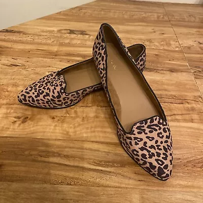 Merona Flats  Women’s 8.5M Animal Print Pointed Toe Shoes Slip On • $17.97