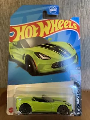 Hot Wheels Dollar General Exclusive Green Corvette C7 Z06 Convertible BOX SHIP • $9.99