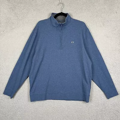 Vineyard Vines Sweater Mens XL Blue Performance Pullover Saltwater Half Zip • $39.77