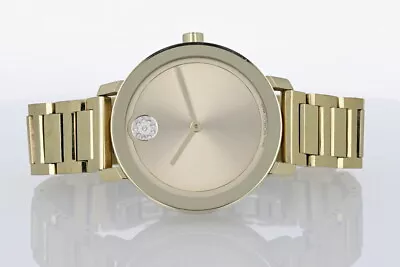 Movado Bold 34mm Gold Dial Quartz Gold-Tone Stainless Steel Women's Wristwatch • $230.99