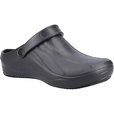 Safety Jogger Black Smooth OB Slip Resistant Occupational Clog • £32.95