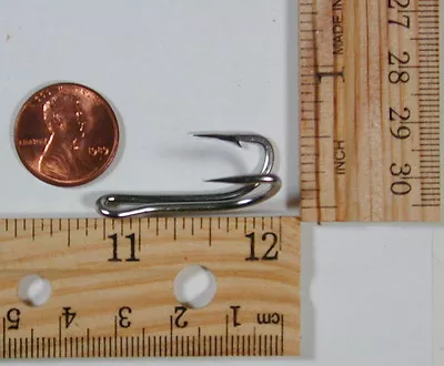 10  #28 Small Double Tuna Hooks Stainless Steel Tuna Hard Bait Hooks • $10.35