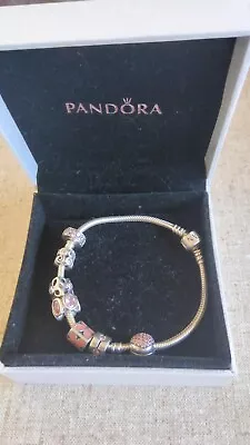 Genuine Pandora Bracelet And Charms • $120