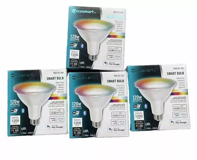 EcoSmart 120W Equivalent Smart Bulb Color Changing Hubspace LED 4Pack- PAR38 • $50