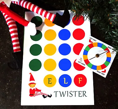 £2.99 • Buy Elf Props Accessories On The Shelf Arrival Games Twister Mat & Spinner  
